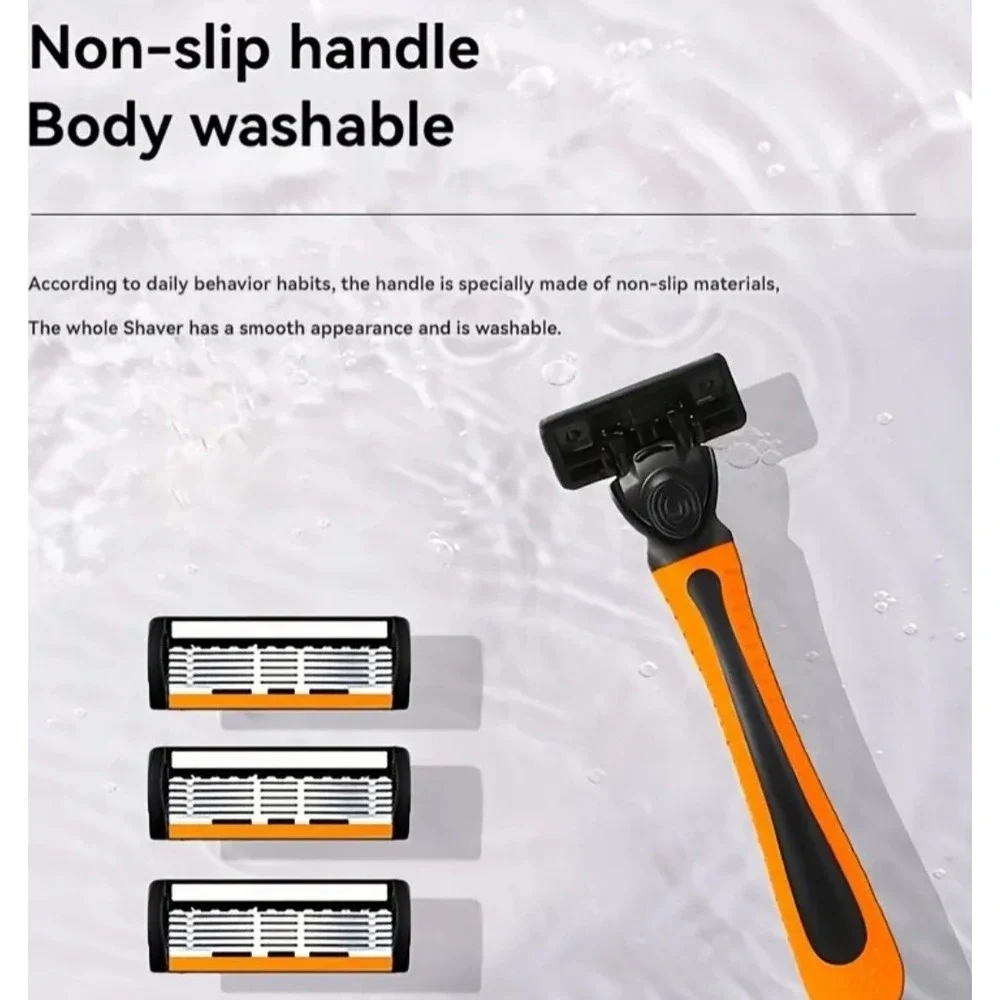 Men's Safety Razor Layer Replaceable Stainles Steel Hair Removal Shaving Blade